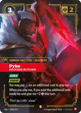 Pyke, Riftbound card UNL-028a/219 from Unleashed