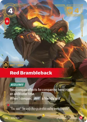 Red Brambleback, Riftbound card UNL-029a/219 from Unleashed