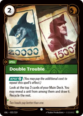 Double Trouble, Riftbound card UNL-032/219 from Unleashed