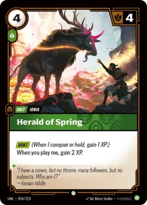 Herald of Spring, Riftbound card UNL-034/219 from Unleashed