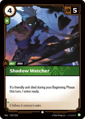 Shadow Watcher, Riftbound card UNL-037/219 from Unleashed