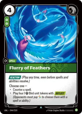 Flurry of Feathers, Riftbound card UNL-044/219 from Unleashed