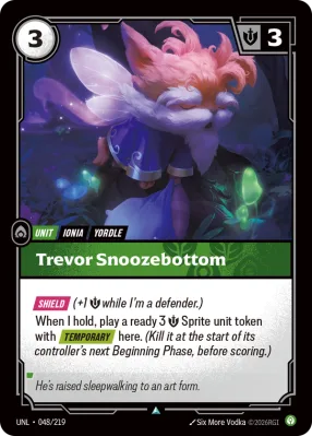 Trevor Snoozebottom, Riftbound card UNL-048/219 from Unleashed
