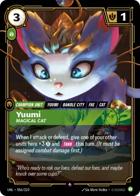 Yuumi, Riftbound card UNL-056/219 from Unleashed