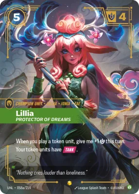 Lillia, Riftbound card UNL-058a/219 from Unleashed