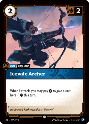 Icevale Archer, Riftbound card UNL-065/219 from Unleashed