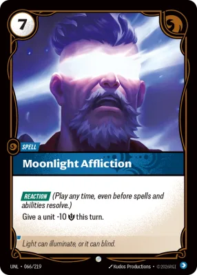 Moonlight Affliction, Riftbound card UNL-066/219 from Unleashed