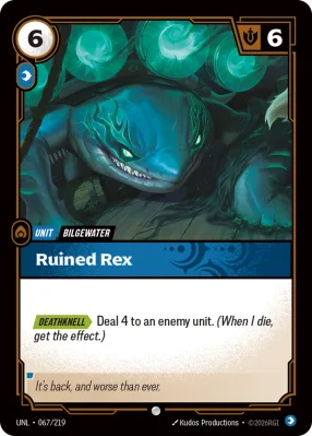 Ruined Rex, Riftbound card UNL-067/219 from Unleashed