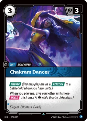 Chakram Dancer, Riftbound card UNL-071/219 from Unleashed