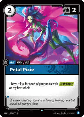 Petal Pixie, Riftbound card UNL-076/219 from Unleashed