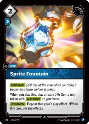Sprite Fountain, Riftbound card UNL-078/219 from Unleashed