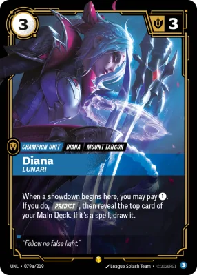 Diana, Riftbound card UNL-079a/219 from Unleashed
