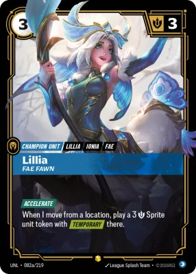 Lillia, Riftbound card UNL-082a/219 from Unleashed