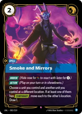 Smoke and Mirrors, Riftbound card UNL-083/219 from Unleashed