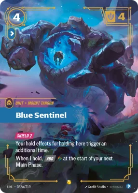 Blue Sentinel, Riftbound card UNL-087a/219 from Unleashed