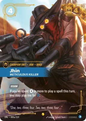 Jhin, Riftbound card UNL-089a/219 from Unleashed