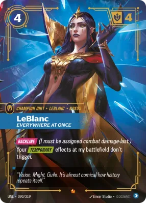 LeBlanc, Riftbound card UNL-090/219 from Unleashed