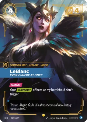 LeBlanc, Riftbound card UNL-090a/219 from Unleashed