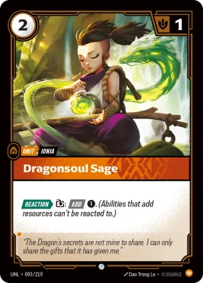 Dragonsoul Sage, Riftbound card UNL-093/219 from Unleashed