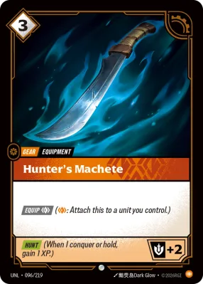 Hunter's Machete, Riftbound card UNL-096/219 from Unleashed