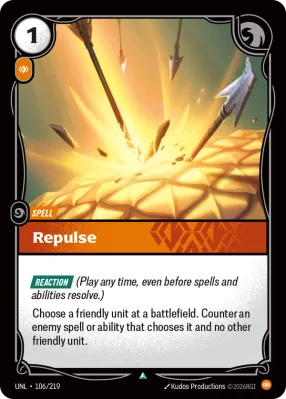 Repulse, Riftbound card UNL-106/219 from Unleashed