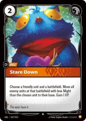 Stare Down, Riftbound card UNL-107/219 from Unleashed