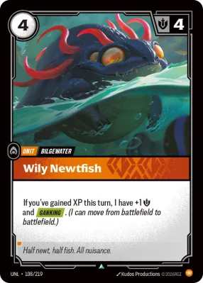 Wily Newtfish, Riftbound card UNL-108/219 from Unleashed