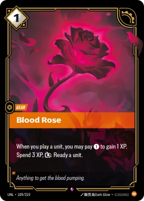 Blood Rose, Riftbound card UNL-109/219 from Unleashed