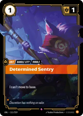 Determined Sentry, Riftbound card UNL-111/219 from Unleashed