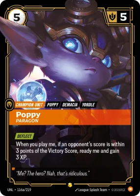 Poppy, Riftbound card UNL-116a/219 from Unleashed