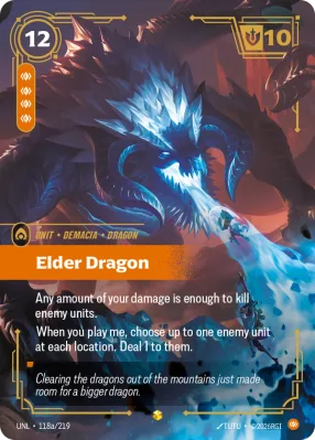 Elder Dragon, Riftbound card UNL-118a/219 from Unleashed