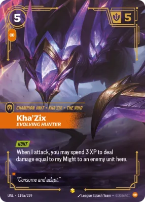 Kha'Zix, Riftbound card UNL-119a/219 from Unleashed