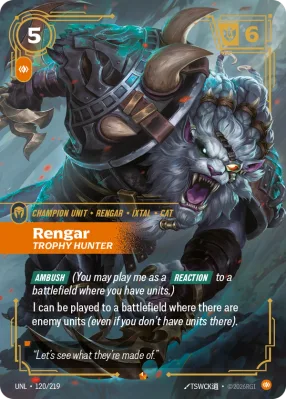 Rengar, Riftbound card UNL-120/219 from Unleashed