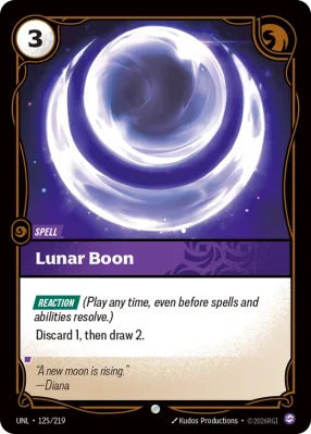 Lunar Boon, Riftbound card UNL-125/219 from Unleashed