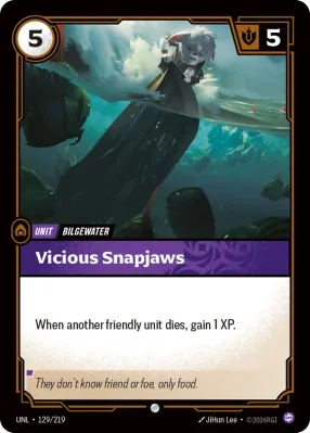 Vicious Snapjaws, Riftbound card UNL-129/219 from Unleashed
