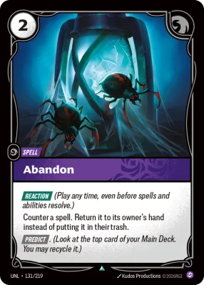 Abandon, Riftbound card UNL-131/219 from Unleashed