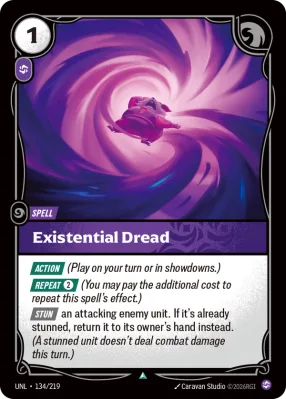 Existential Dread, Riftbound card UNL-134/219 from Unleashed