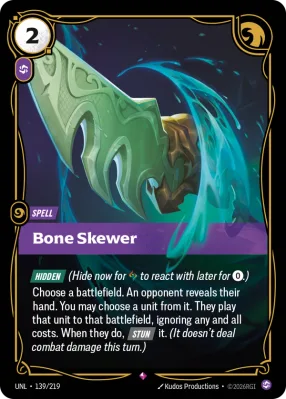 Bone Skewer, Riftbound card UNL-139/219 from Unleashed