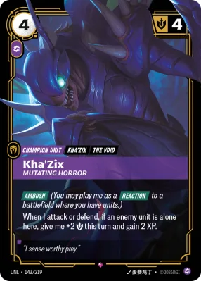 Kha'Zix, Riftbound card UNL-143/219 from Unleashed