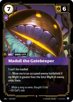 Maduli the Gatekeeper, Riftbound card UNL-144/219 from Unleashed