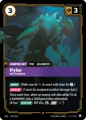 Pyke, Riftbound card UNL-145/219 from Unleashed