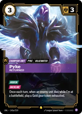 Pyke, Riftbound card UNL-145a/219 from Unleashed