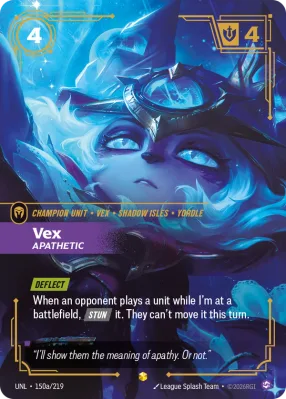 Vex, Riftbound card UNL-150a/219 from Unleashed