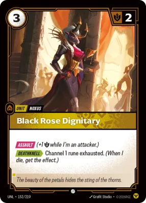 Black Rose Dignitary, Riftbound card UNL-152/219 from Unleashed