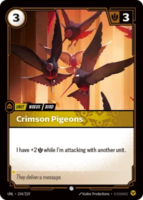 Crimson Pigeons, Riftbound card UNL-154/219 from Unleashed