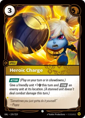Heroic Charge, Riftbound card UNL-155/219 from Unleashed