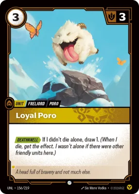 Loyal Poro, Riftbound card UNL-156/219 from Unleashed