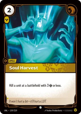 Soul Harvest, Riftbound card UNL-159/219 from Unleashed