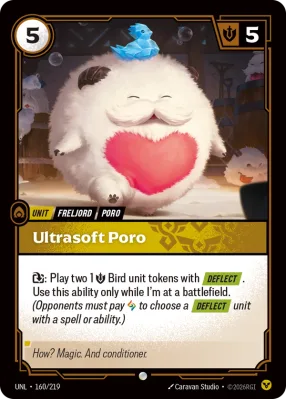 Ultrasoft Poro, Riftbound card UNL-160/219 from Unleashed