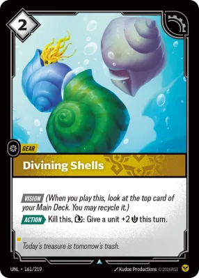 Divining Shells, Riftbound card UNL-161/219 from Unleashed